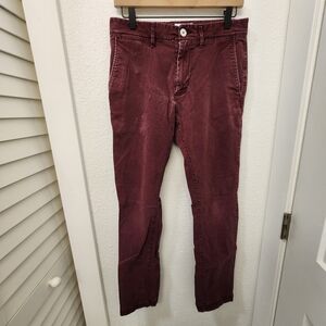 Men's Goodfellow Burgundy Straight-Leg Chino Pants